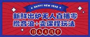 2024最新无人直播零撸音浪+卖课程玩法,日入大几千不是梦【揭秘】-泰戈创艺资源库