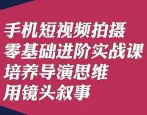 手机短视频拍摄零基础进阶实战课，培养导演思维用镜头叙事唐先生-泰戈创艺资源库