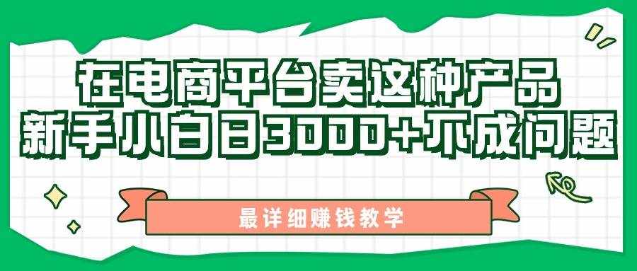 （11206期）最新在电商平台发布这种产品，新手小白日入3000+不成问题，最详细赚钱教学-泰戈创艺资源库