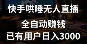 快手哄睡无人直播+独家挂载技术，已有用户日入3000+【赚钱流程+直播素材】【揭秘】-泰戈创艺资源库