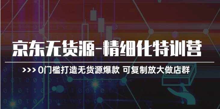 （11303期）京东无货源-精细化特训营，0门槛打造无货源爆款 可复制放大做店群-泰戈创艺资源库