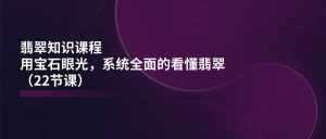 （11239期）翡翠知识课程，用宝石眼光，系统全面的看懂翡翠（22节课）-泰戈创艺资源库