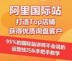 【阿里国际站】打造Top店铺&获得优质询盘客户，​95%的国际站讲师不会说的运营技巧-泰戈创艺资源库