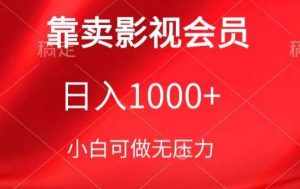 靠卖影视会员，日入1000+，落地保姆级教程，新手可学【揭秘】-泰戈创艺资源库