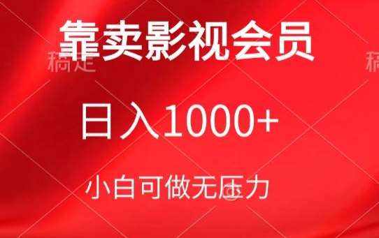 靠卖影视会员，日入1000+，落地保姆级教程，新手可学【揭秘】-泰戈创艺资源库
