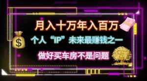 个人“ip”月入10w,年入100w-泰戈创艺资源库