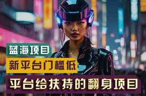 （11244期）【蓝海项目】新平台无脑搬运，翻身项目 门槛低 小白也能轻松上手 日入500+-泰戈创艺资源库