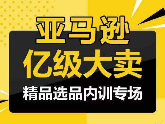 亚马逊亿级大卖-精品选品内训专场，亿级卖家分享选品成功之道-泰戈创艺资源库