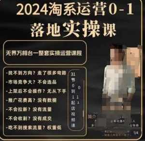 老肥电商·2024淘系运营从0-1落地实操课,无界万相台一整套实操运营课程-泰戈创艺资源库