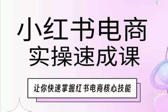 小红书电商实操速成课，让你快速掌握红书电商核心技能-泰戈创艺资源库