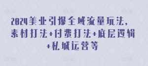 2024美业引爆全域流量玩法，素材打法 付费打法 底层逻辑 私城运营等-泰戈创艺资源库