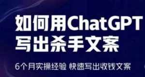 如何用ChatGPT写出杀手文案，6个月实操经验，快速写出收钱文案-泰戈创艺资源库