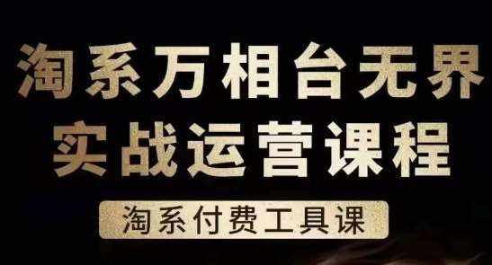 淘系万相台无界实战运营课，淘系付费工具课-泰戈创艺资源库