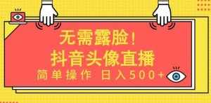 无需露脸，Ai头像直播项目，简单操作日入500+【揭秘】-泰戈创艺资源库
