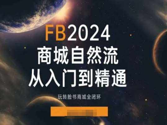 2024Faceboo商城自然流(从入门到精通),玩转脸书商城全闭环-泰戈创艺资源库