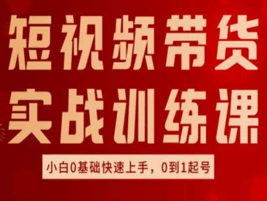短视频带货实战训练课，好物分享实操，小白0基础快速上手，0到1起号-泰戈创艺资源库