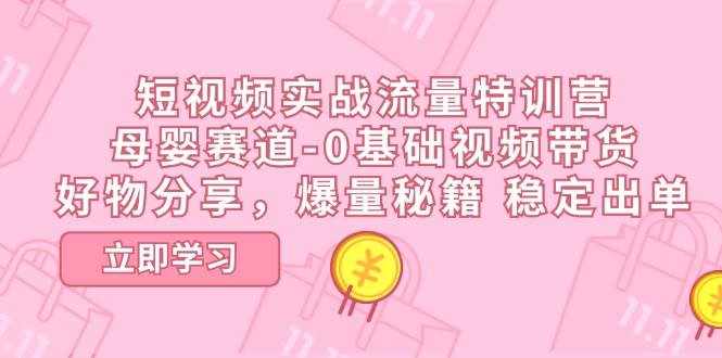（11373期）短视频实战流量特训营，母婴赛道-0基础带货，好物分享，爆量秘籍 稳定出单-泰戈创艺资源库