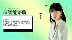 (11383期)ai智能语聊,单窗口30+单机500+,无脑干!!!-泰戈创艺资源库