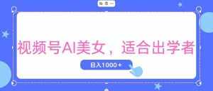 （11448期）视频号AI美女，当天观察收益的增长，适合初学者，无脑操作，轻松实现日…-泰戈创艺资源库