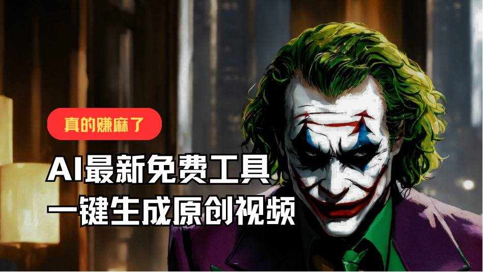 最新免费AI工具，一键生成原创视频，佛系搬运，轻松月入10000+！-泰戈创艺资源库