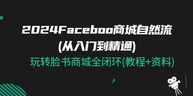 （11368期）2024Faceboo 商城自然流(从入门到精通)，玩转脸书商城全闭环(教程+资料)-泰戈创艺资源库
