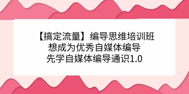 【搞定流量】编导思维培训班，想成为优秀自媒体编导先学自媒体编导通识1.0-泰戈创艺资源库