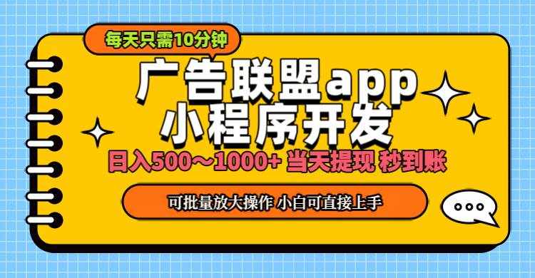 （11645期）小程序开发 广告赚钱 日入500~1000+ 小白轻松上手！-泰戈创艺资源库
