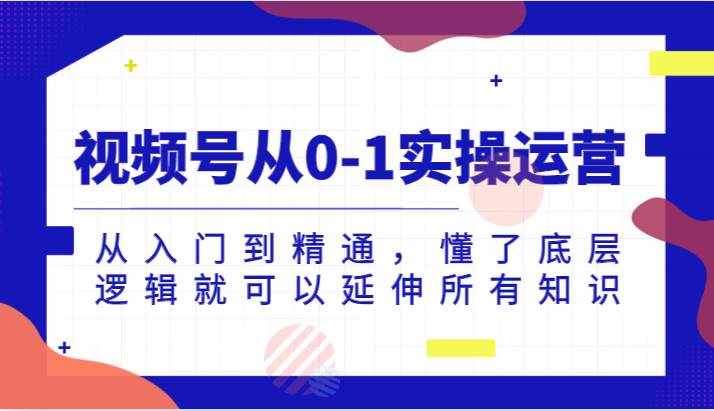 视频号从0-1实操运营，从入门到精通，懂了底层逻辑就可以延伸所有知识（更新2024.7）-泰戈创艺资源库