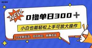 （11490期）全程0撸，单日300+，小白也能轻松上手可放大操作-泰戈创艺资源库