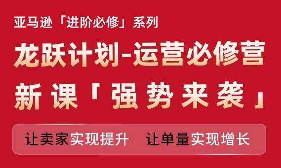 亚马逊进阶必修系列，龙跃计划-运营必修营新课，让卖家实现提升 让单量实现增长-泰戈创艺资源库