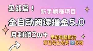 （11578期）小说全自动阅读撸金5.0 操作简单 可批量操作 零门槛！小白无脑上手月入2w+-泰戈创艺资源库