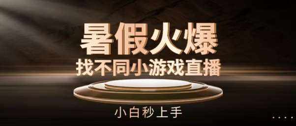 暑假火爆找不同小游戏直播间，小白秒上手【揭秘】-泰戈创艺资源库