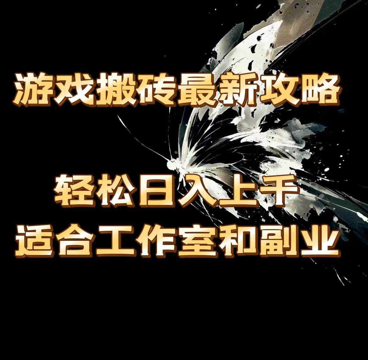 （11662期）游戏搬砖最新攻略，轻松日入上千，适合工作室和副业。-泰戈创艺资源库