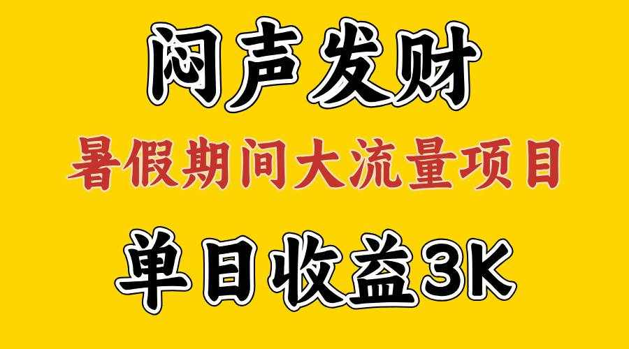 （11558期）闷声发财，假期大流量项目，单日收益3千+ ，拿出执行力，两个月翻身-泰戈创艺资源库