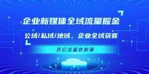 企业新媒体全域流量掘金：公域/私域/地域 企业全域获客 百亿流量收割器-泰戈创艺资源库