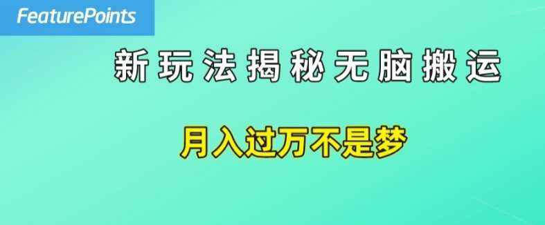 简单操作，每天50美元收入，搬运就是赚钱的秘诀【揭秘】-泰戈创艺资源库