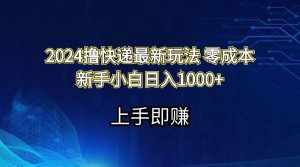 （11680期）2024撸快递最新玩法零成本新手小白日入1000+-泰戈创艺资源库