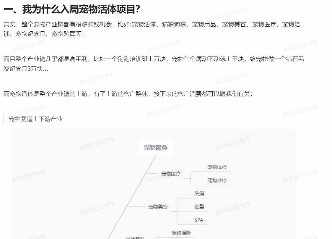 图片[2]-宠物活体项目，1年单号变现32w，6700字长文保姆级教程-泰戈创艺资源库