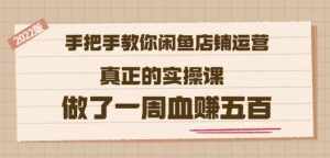 2022版《手把手教你闲鱼店铺运营》真正的实操课做了一周血赚五百(16节课)-泰戈创艺资源库