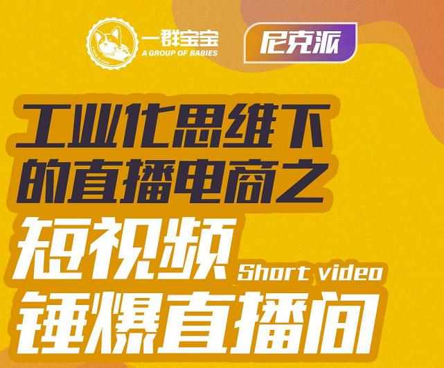 尼克派·工业化思维下的直播电商之短视频锤爆直播间，听话照做执行爆单-泰戈创艺资源库