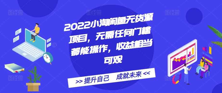 2022小淘闲鱼无货源项目，无需任何门槛都能操作，收益相当可观-泰戈创艺资源库