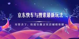 京东快车与搜索最新玩法，四个维度抢占红利，引爆京东平台-泰戈创艺资源库