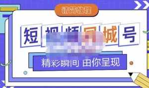 大东·短视频同城号教程,包括搭建思路,版面制作,文案内容,剪辑操作等-泰戈创艺资源库