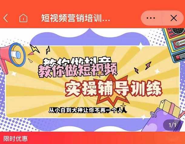 蕊总很忙·短视频营销培训实操课教你快速入门，教你做抖音短视频-泰戈创艺资源库