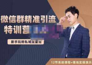 陆明明·微信群精准引流特训营3.0，借助微信群进行引流操作，打造私域流量池-泰戈创艺资源库
