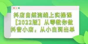 抖店自然流线上实操课【2022版】从零教你做抖音小店，从小白到出单-泰戈创艺资源库