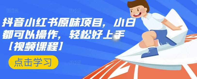 抖音小红书原味项目，小白都可以操作，轻松好上手【视频课程】-泰戈创艺资源库