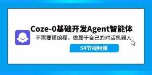 Coze-0基础开发 Agent智能体教程:不需要懂编程,做属于自己的对话机器人-泰戈创艺资源库
