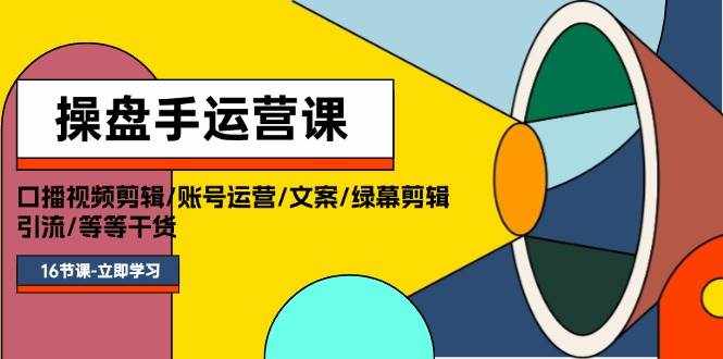 （11803期）操盘手运营课程：口播视频剪辑/账号运营/文案/绿幕剪辑/引流/干货/16节-泰戈创艺资源库
