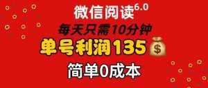 （11713期）微信阅读6.0，每日10分钟，单号利润135，可批量放大操作，简单0成本-泰戈创艺资源库